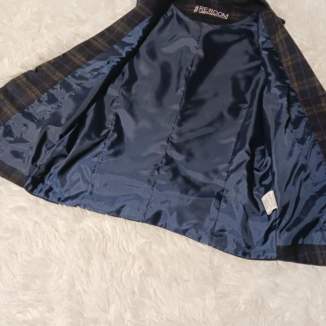 極美品★リルーム アーバンビーチクラブ テーラードジャケット ベスト付 チェック