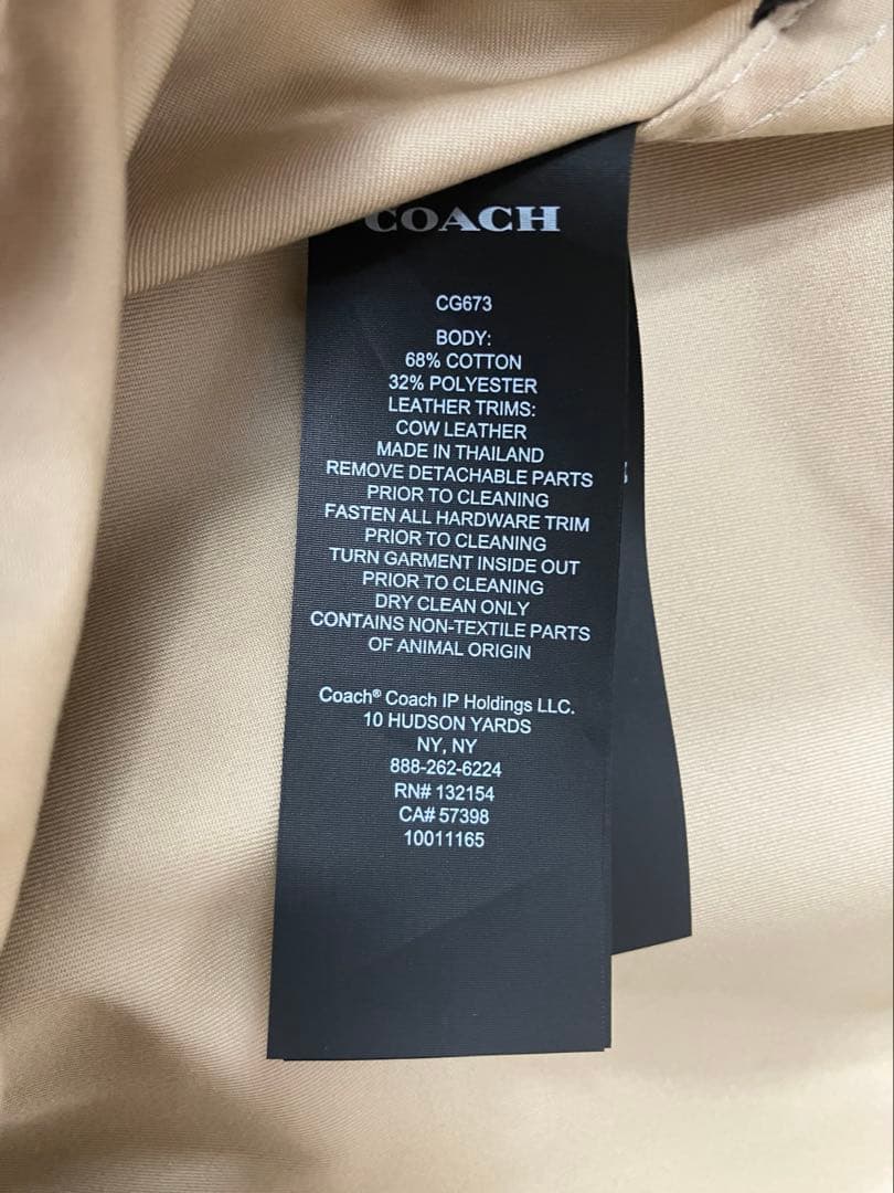 春先に　新品　COACH トレンチコート　XS タグ付き