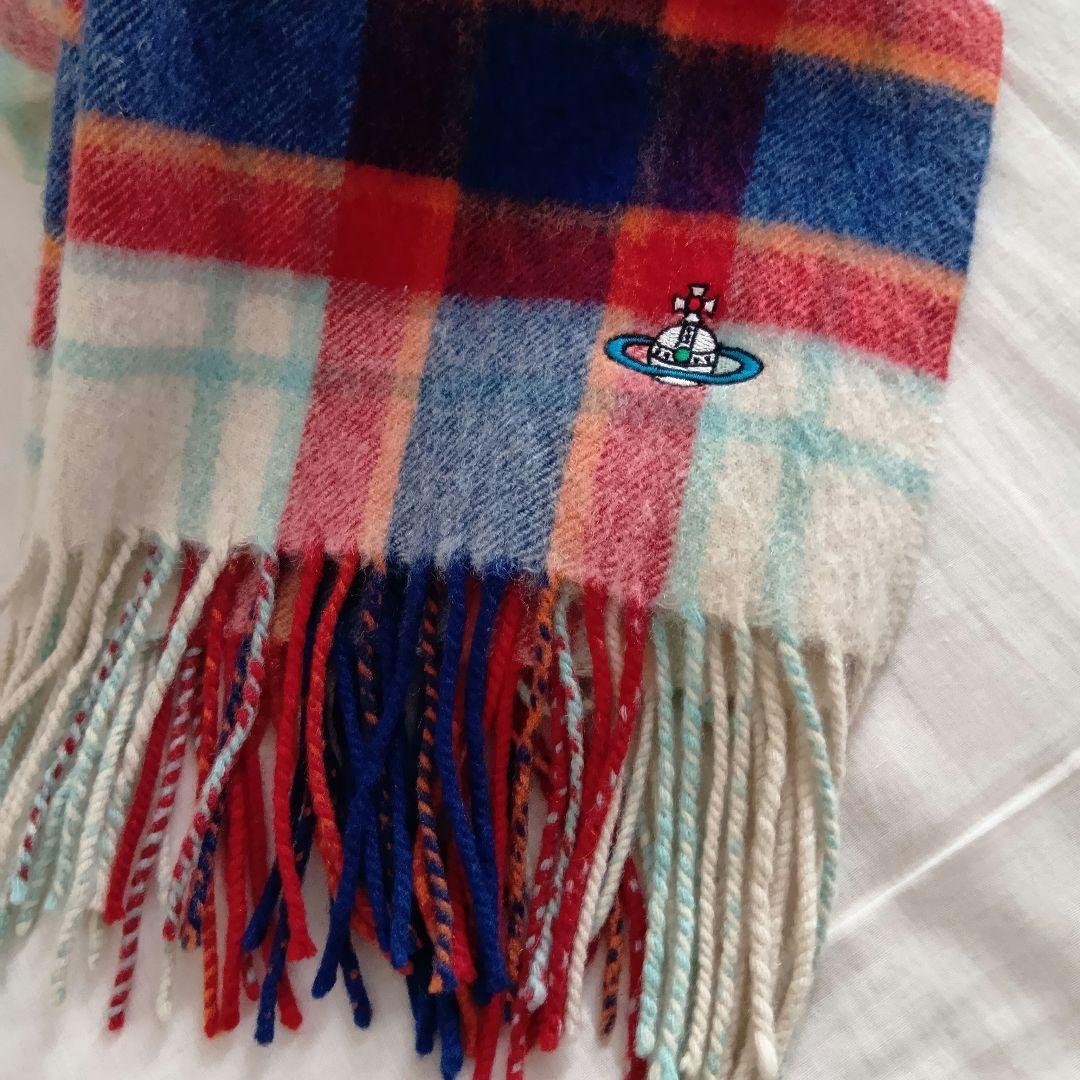 美品 Vivienne Westwood チェック柄 ストール ロングマフラー