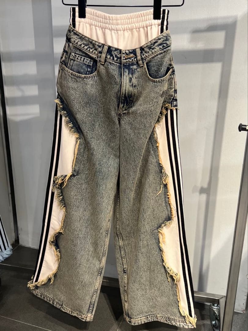 日本未発売XL ADILENIUM JOGGERSデニムパンツKY5193