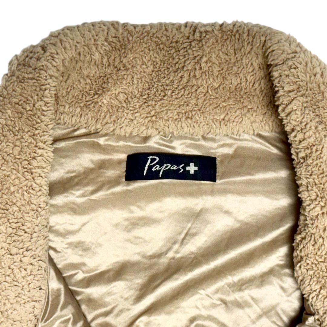 サイズM★papas+★日本製 フリースベスト パパス T3140
