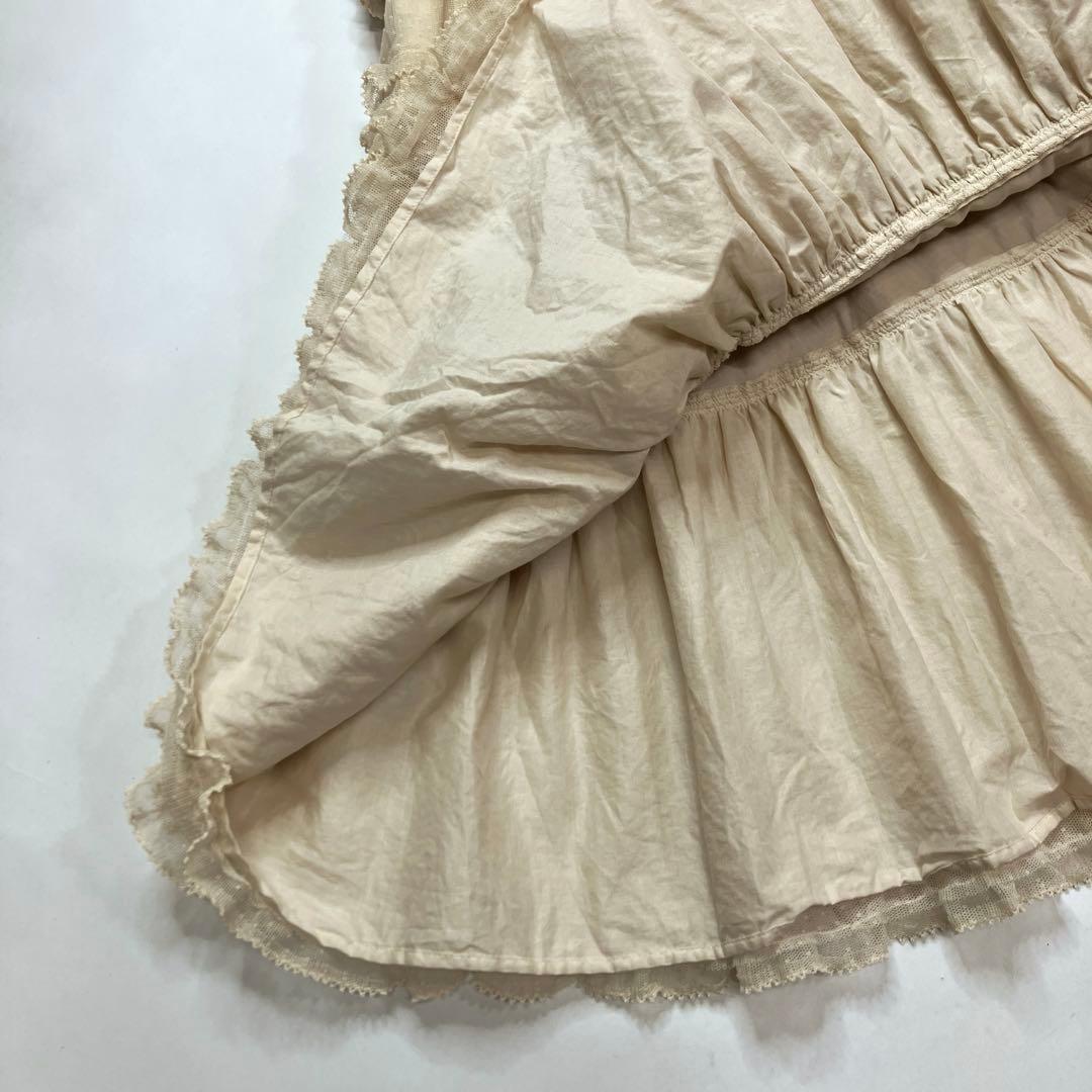 は*な様 【美品】ピンクハウス 生成 豪華ドットチュール段々スカート