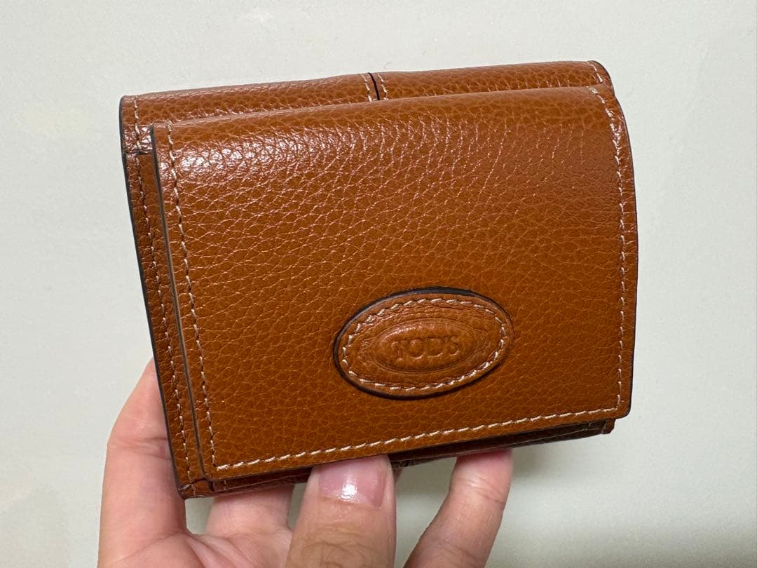 【新品未使用品】 TOD'S トッズ 三つ折り財布 ブラウン
