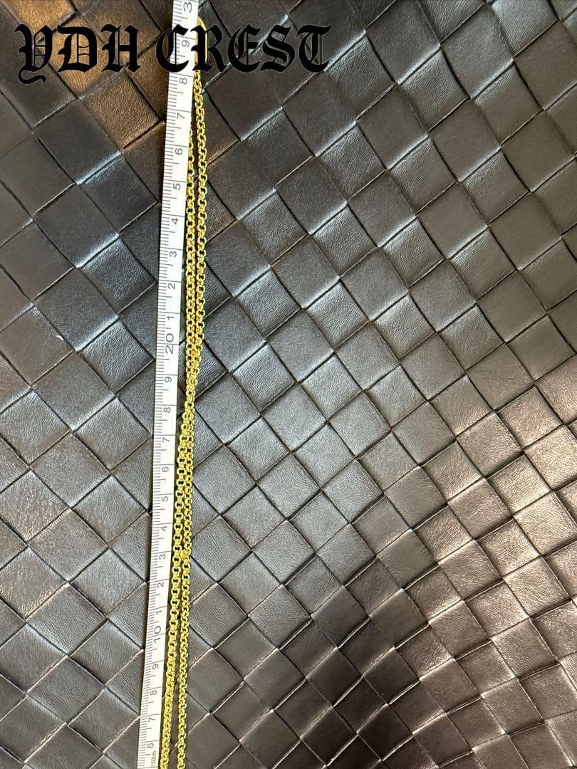 ★JSZGDSZ　22K金メッキ×S925　極太クロスネックレス　刻印有り
