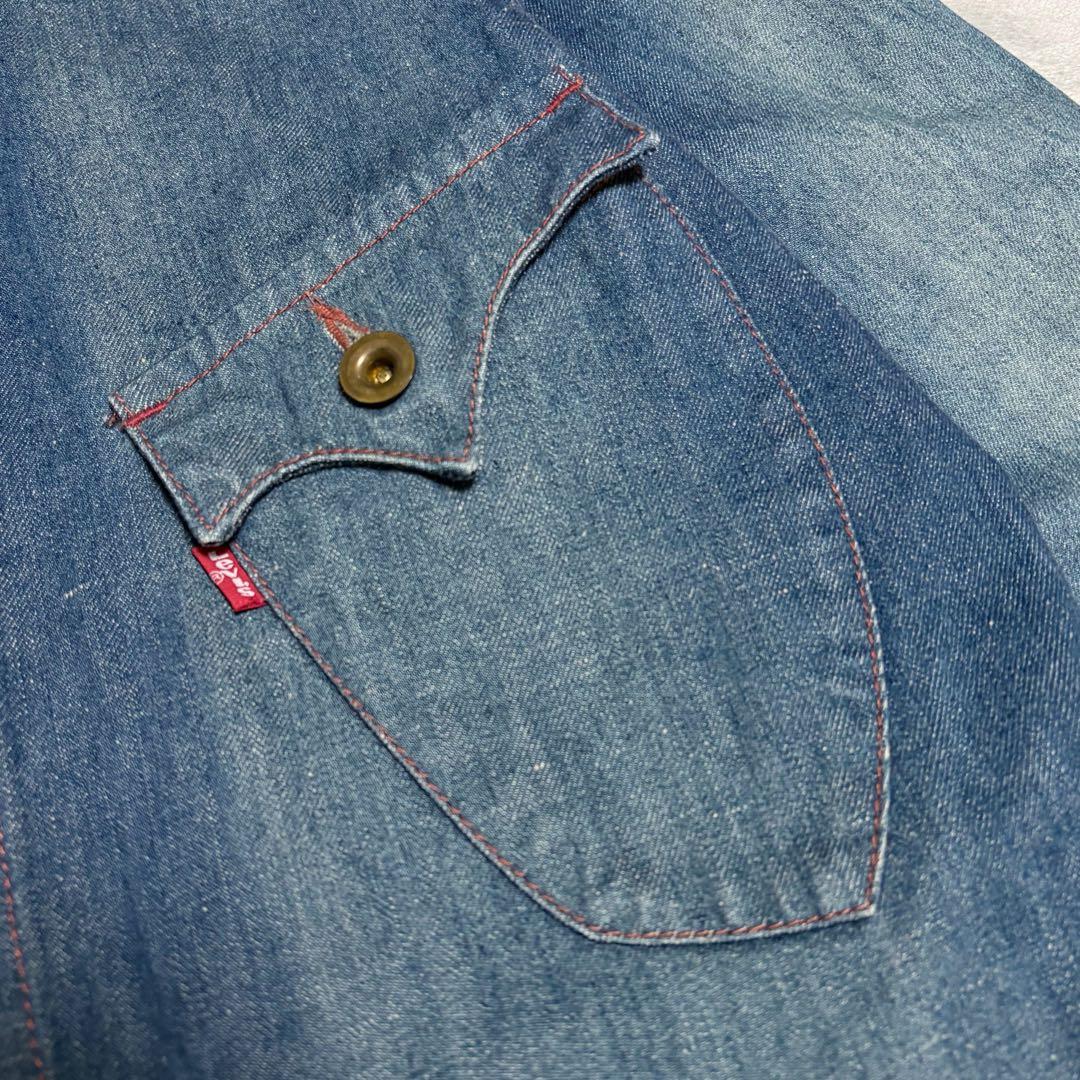 希少 リーバイスレッドタブ デニムサックコート スタンドカラー M