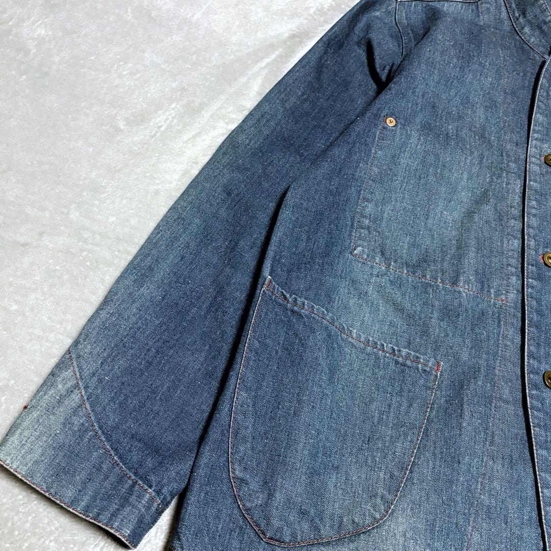 希少 リーバイスレッドタブ デニムサックコート スタンドカラー M