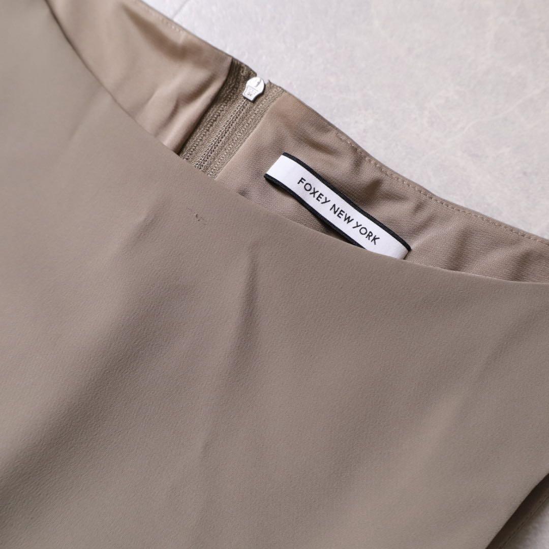 FOXEY NEW YORK ノースリーブ フレアワンピース 40 フォーマル