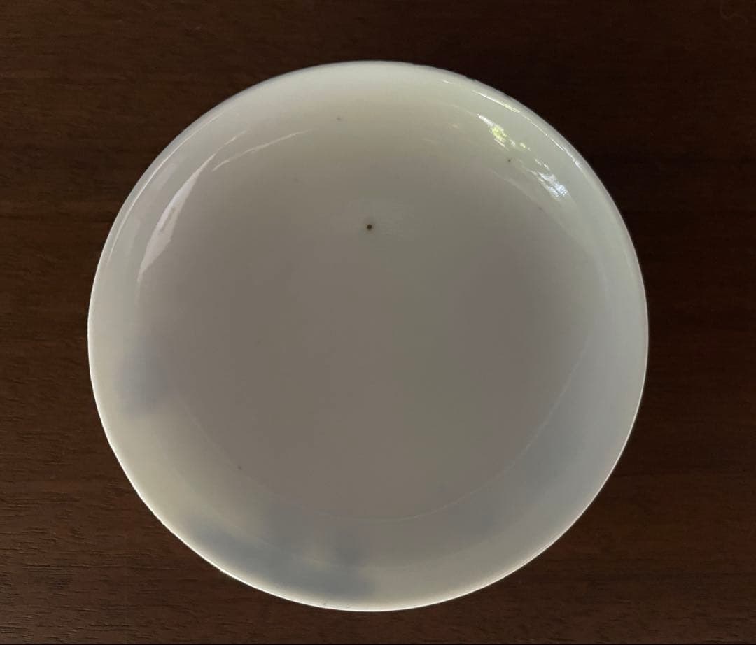 古伊万里　染付富士と松　蓋付き飯碗4客揃
