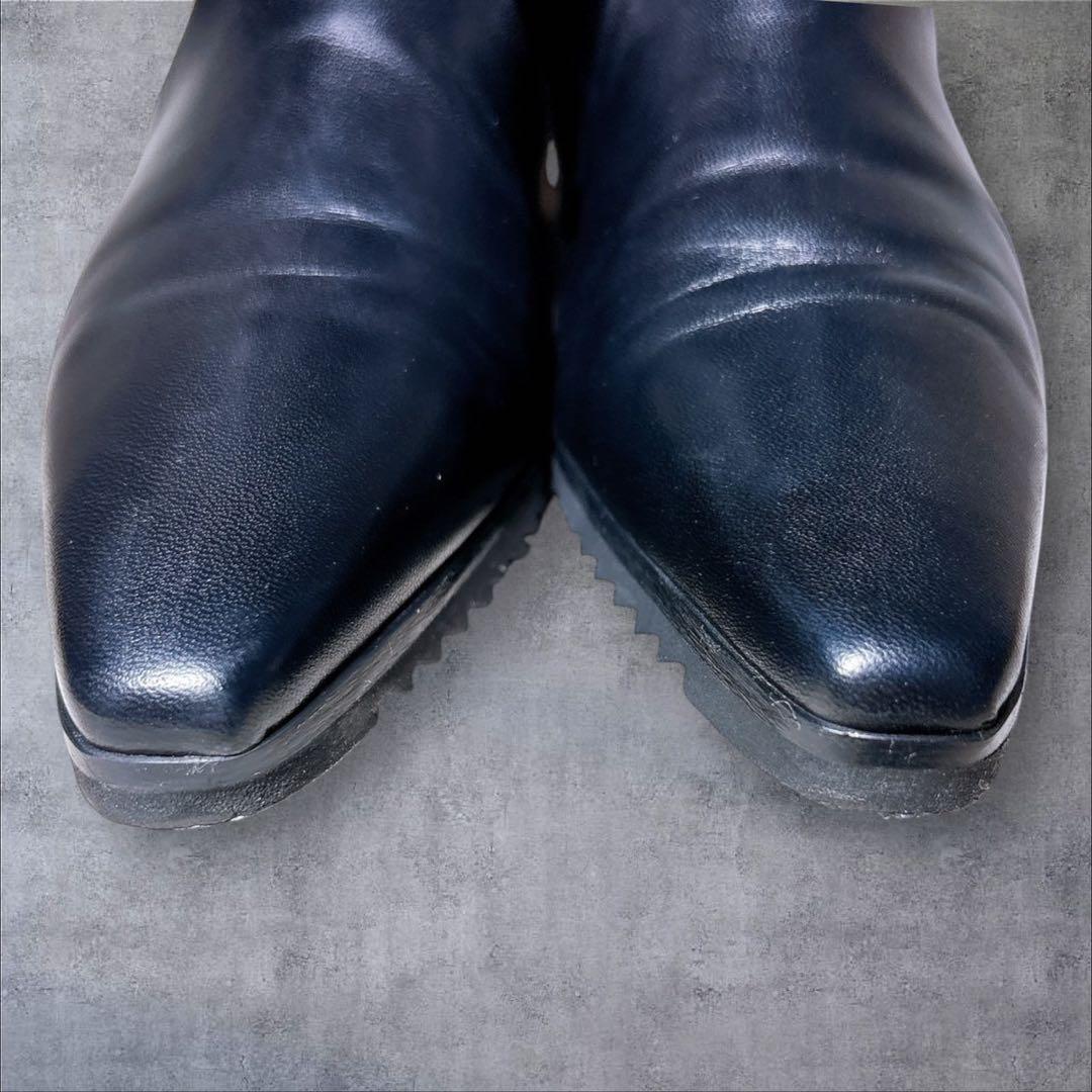 美品 CORSO ROMA 9 ロングブーツ インヒール 本革 シャークソール