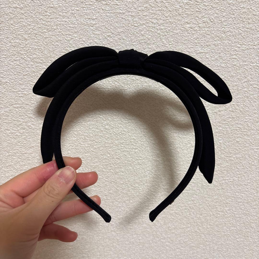 ALEXANDRE DE PARIS ブラック ヘアバンド