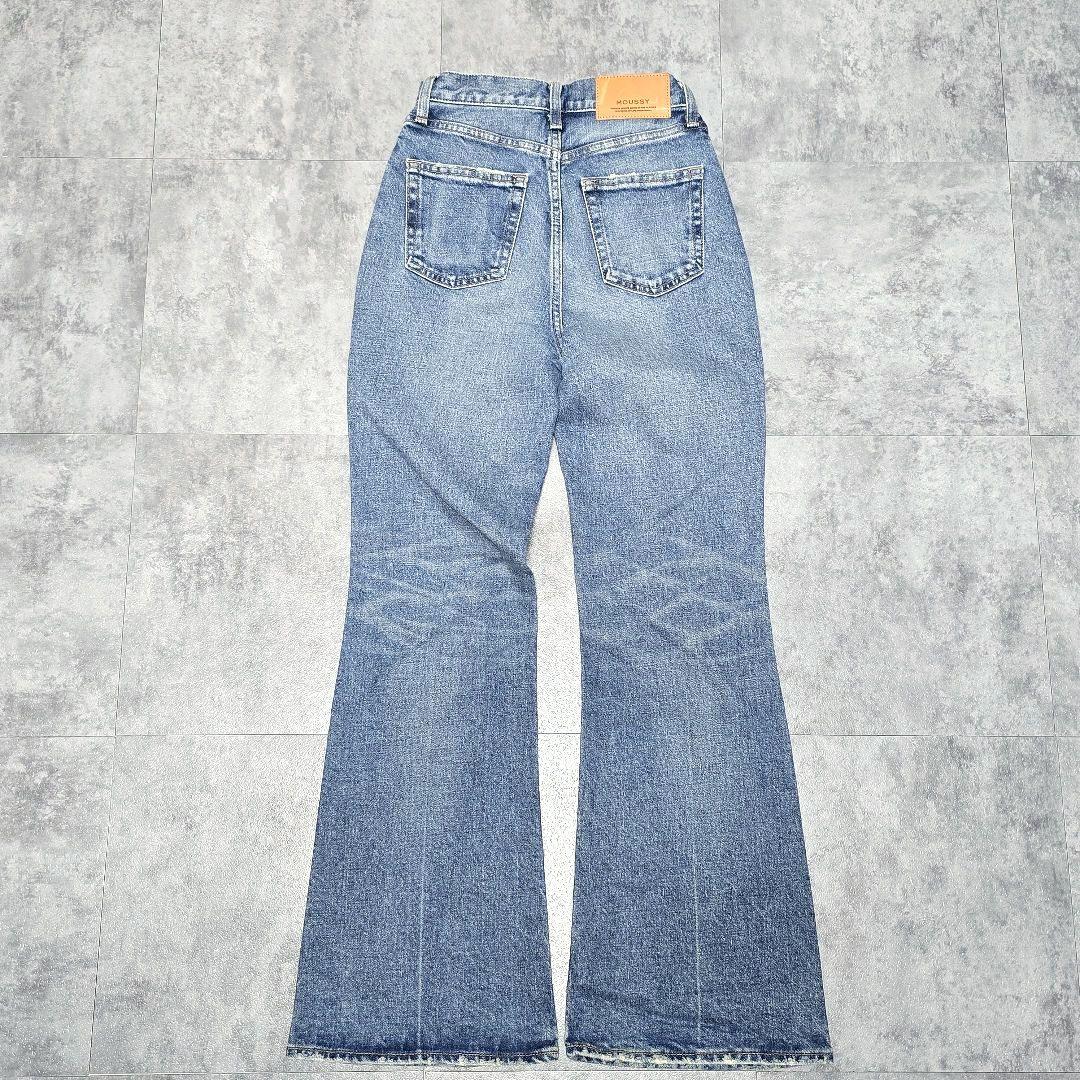 MOUSSY MVS FLARE デニムパンツ 24 ハイウエスト 美脚