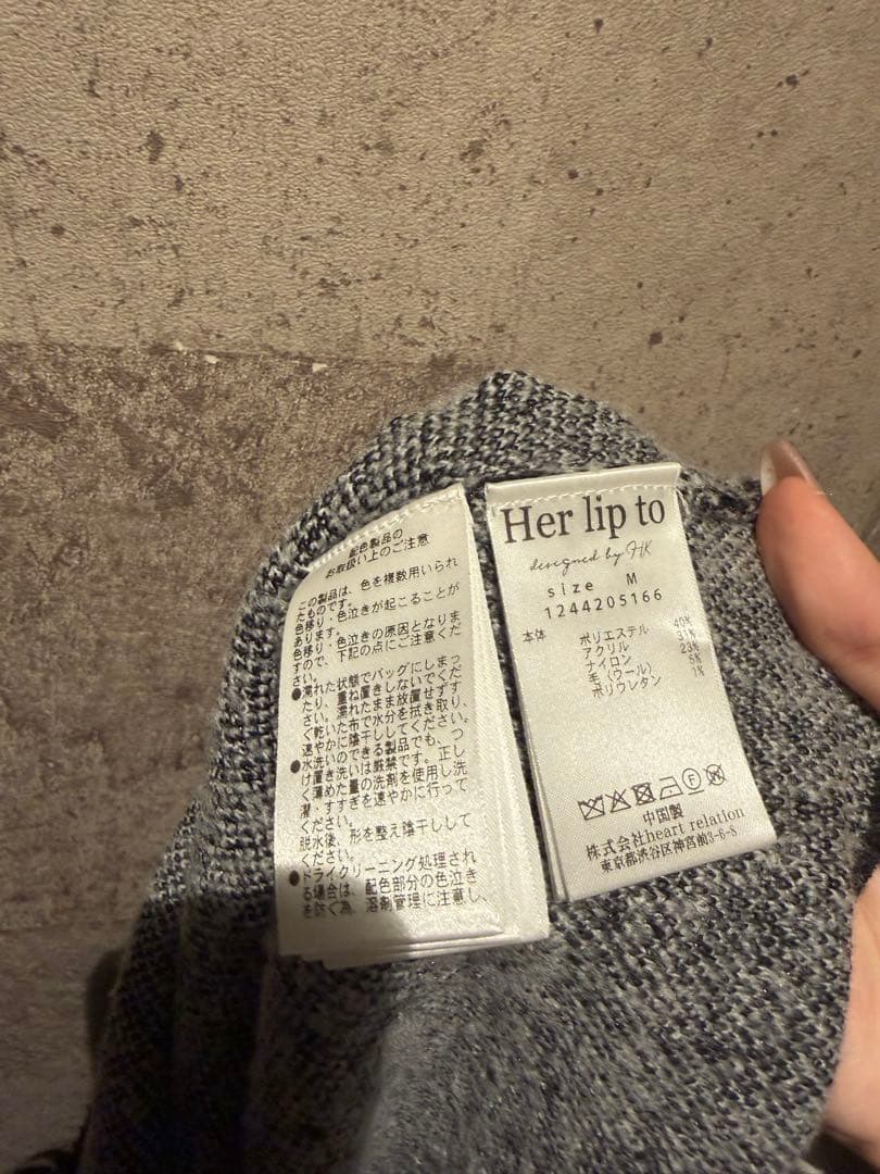 ワンピース herlipto Pantheon Checked Knit Dress