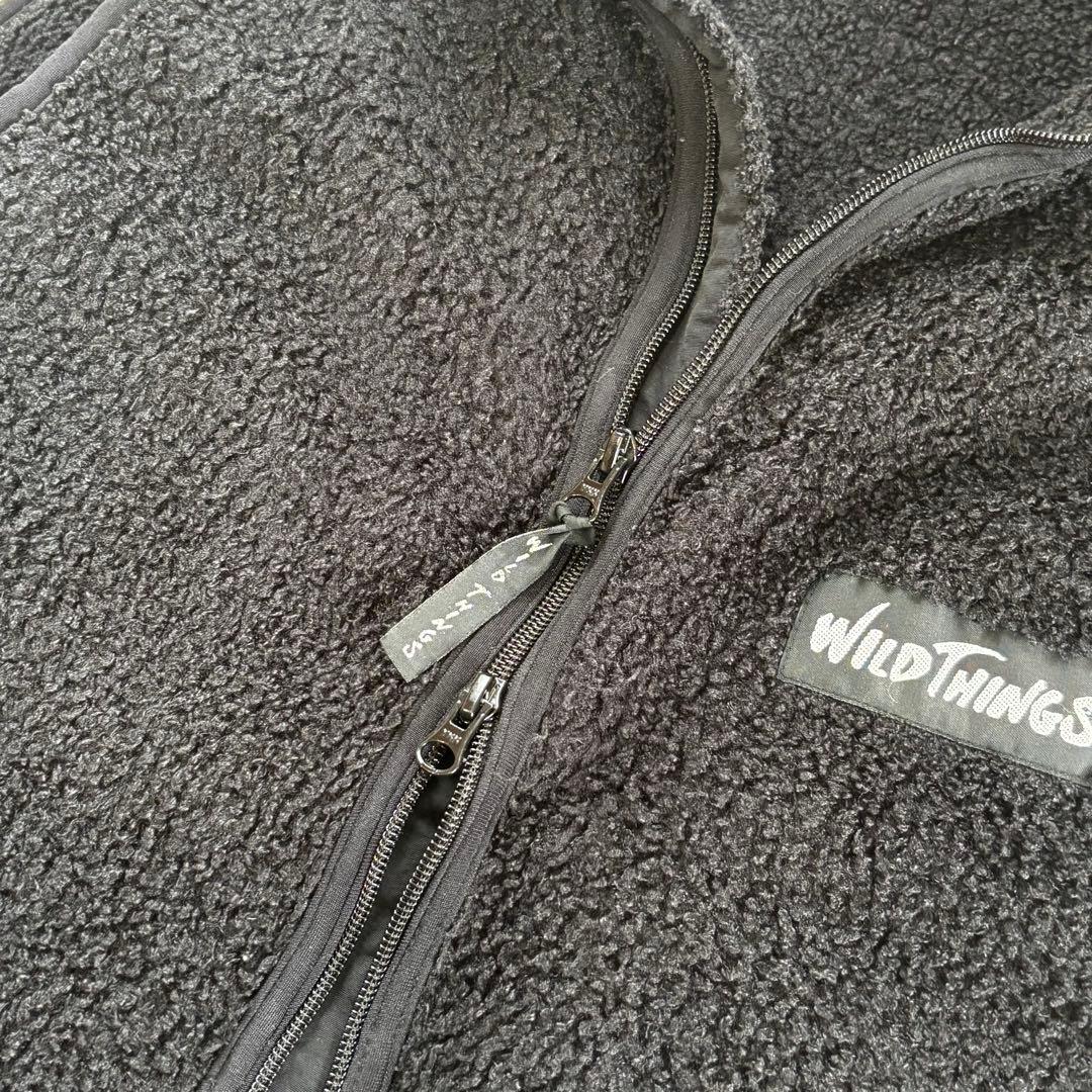 【名作】WILDTHINGS POLARTEC ボアベスト ブラック フリース