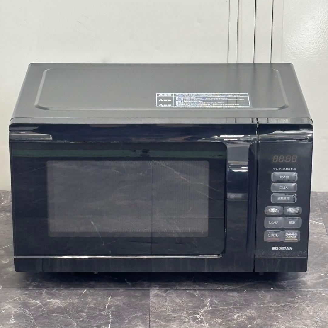 ω送料込！2022年製アイリスオーヤマ フラット電子レンジ PMB-F186-B