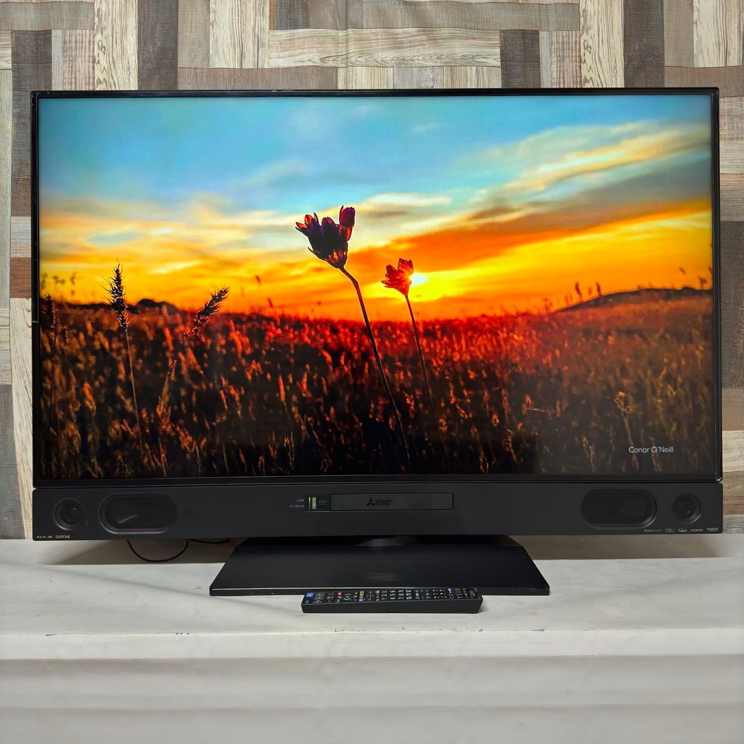 全国送料込❣️三菱50型4Kブルーレイ&HDD2TB 2番組同時録画YouTube