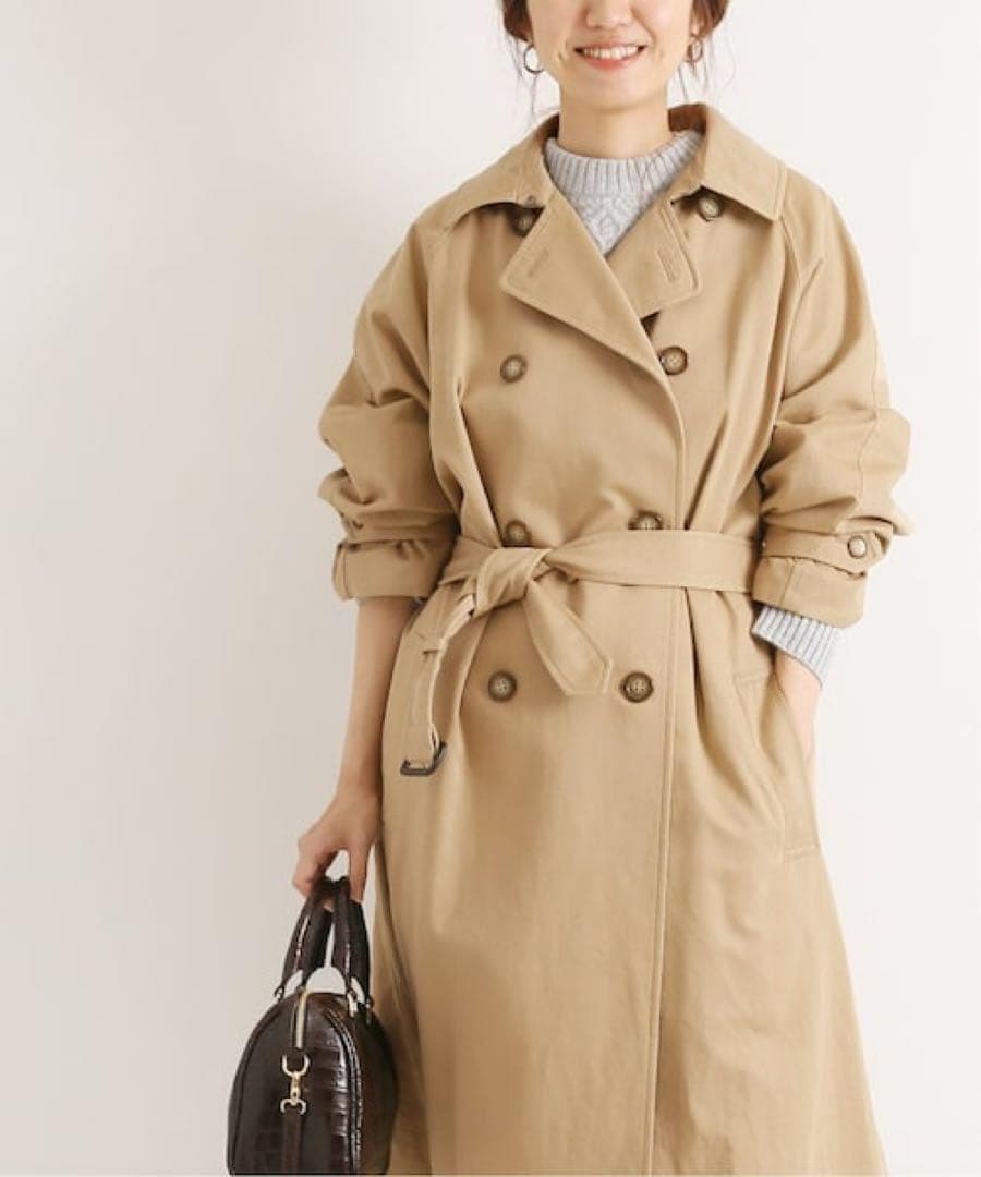 【美品】FRAMeWORK トレンチコート ベージュ ロング ベルト付き