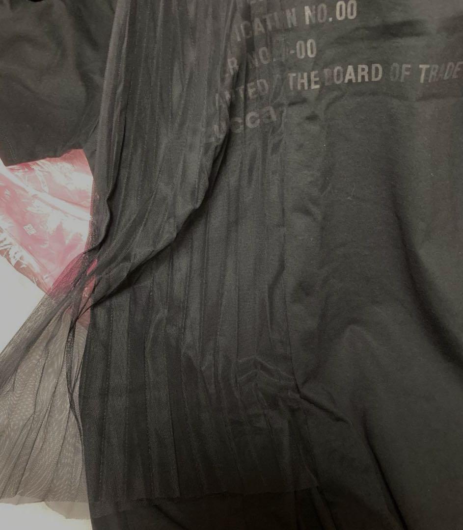 zucca ブラック Tシャツ ワンピースフリルデザイン
