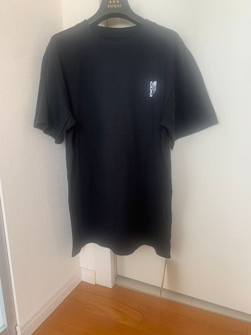 新品　タグ付　24FW コムデギャルソン × ザノースフェイス TEE 黒 S