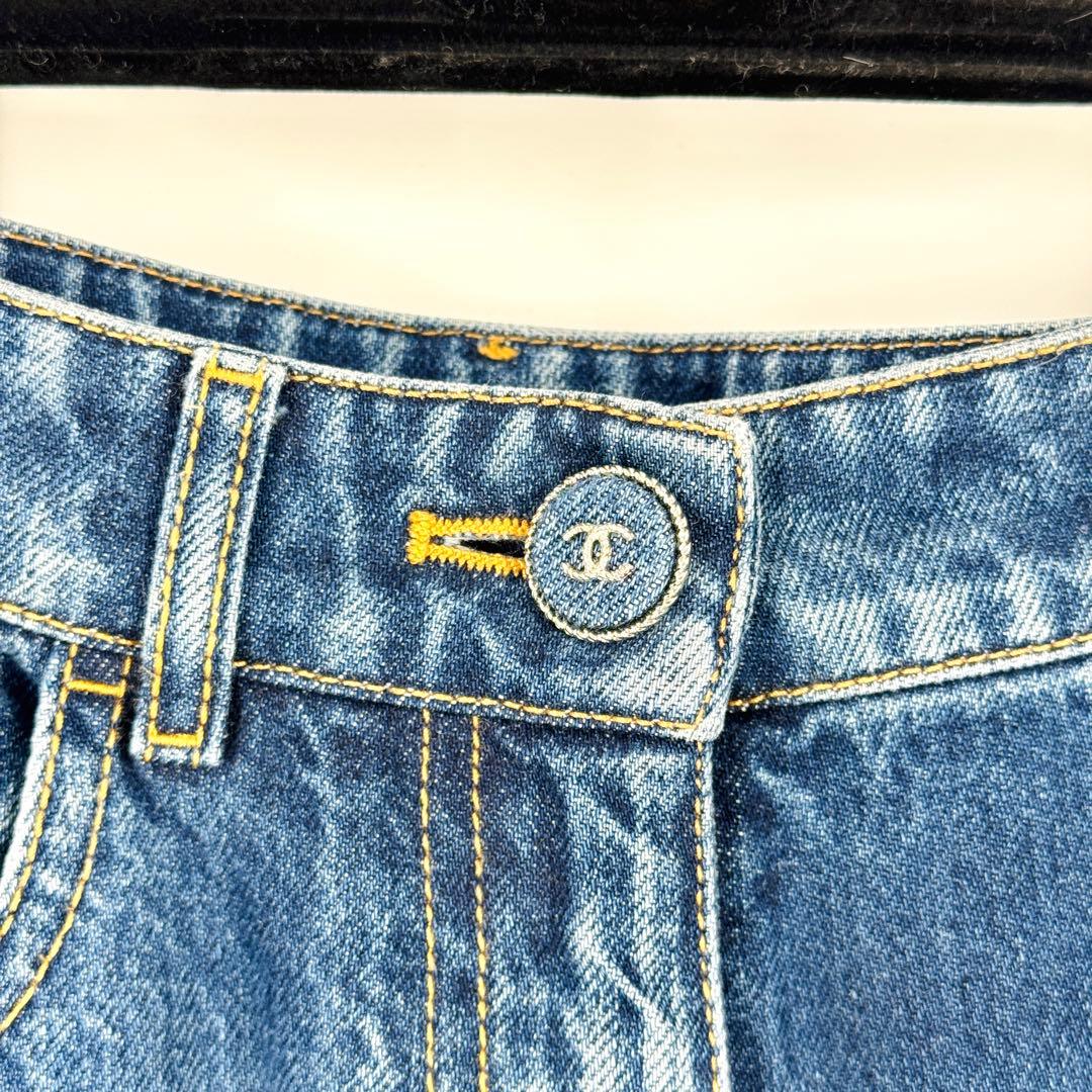 CHANEL シャネル 2024AW デニム 刺繍ロゴ ココ