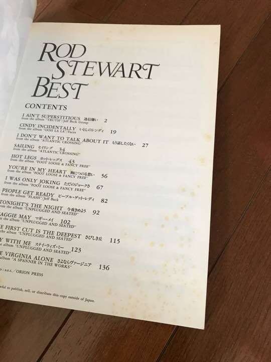 ROD STEWART ロッド スチュワート バンドスコア