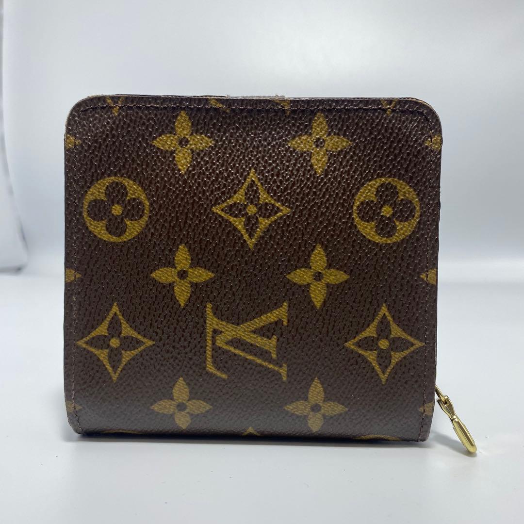 良品　ルイヴィトン モノグラム 二つ折り財布　コンパクトジップ
