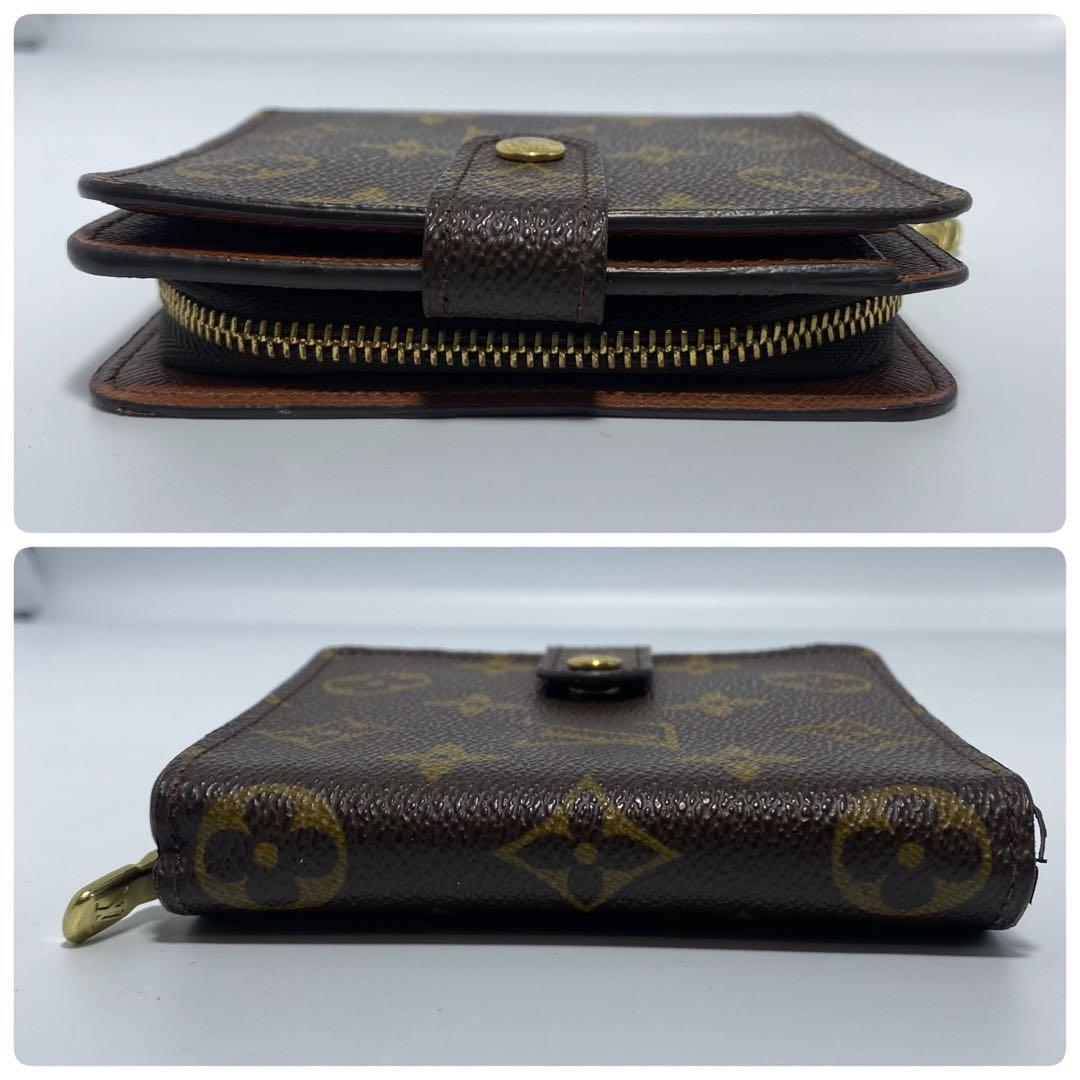 良品　ルイヴィトン モノグラム 二つ折り財布　コンパクトジップ