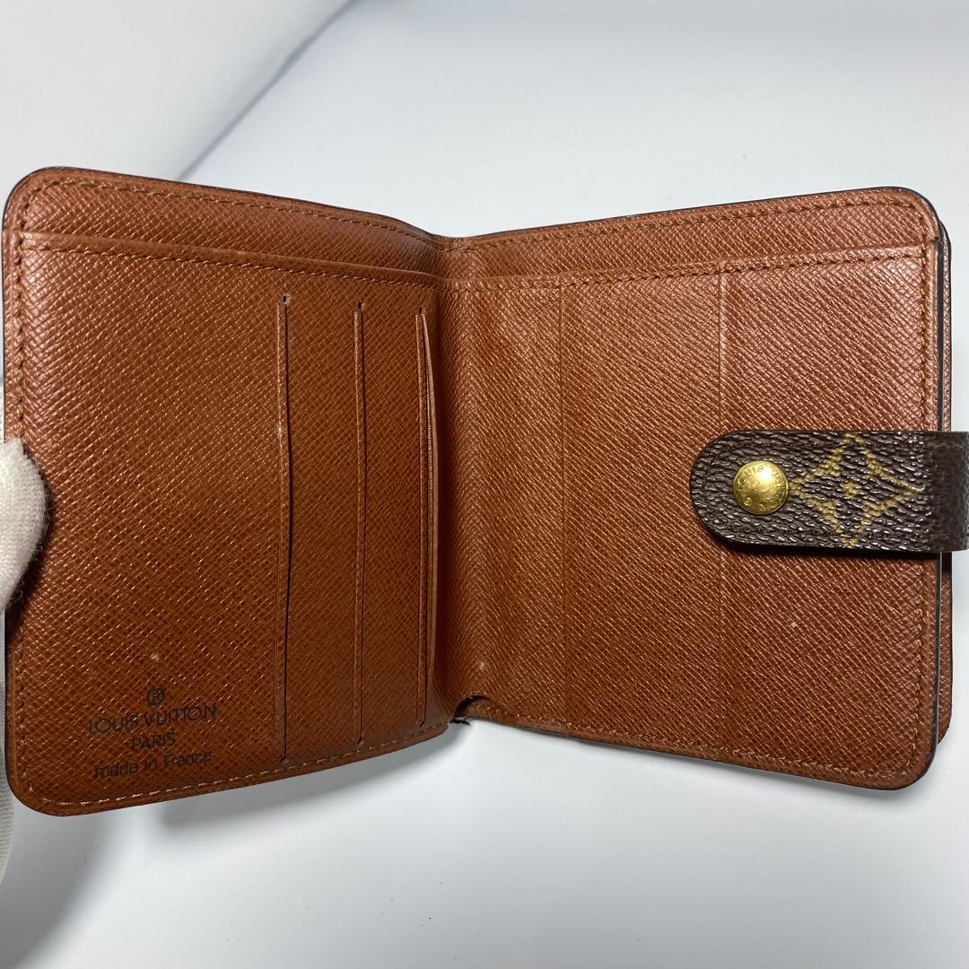 良品　ルイヴィトン モノグラム 二つ折り財布　コンパクトジップ