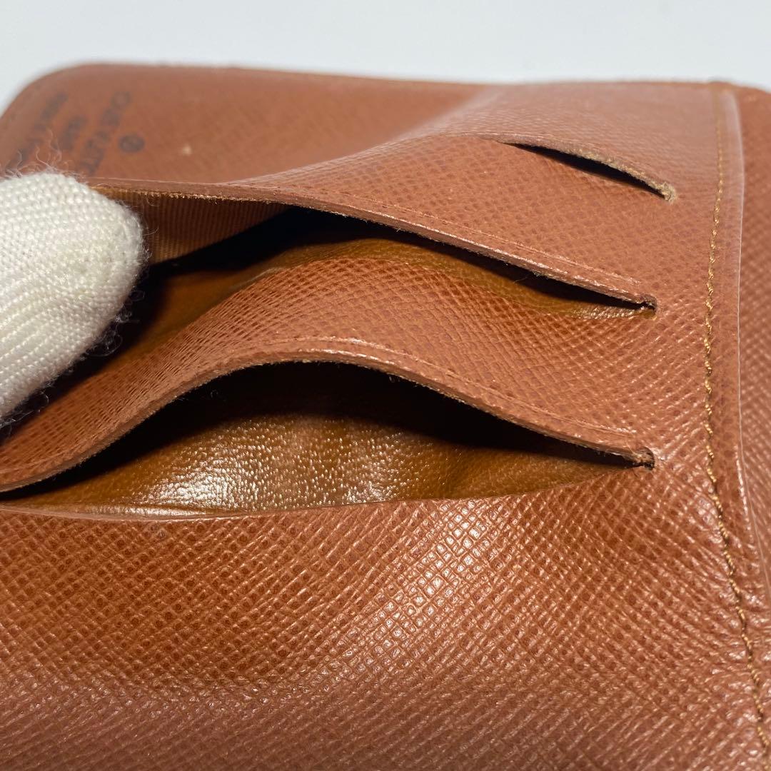 良品　ルイヴィトン モノグラム 二つ折り財布　コンパクトジップ
