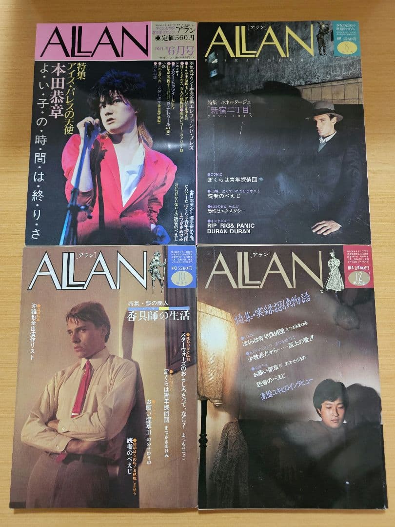 巻頭ピンナップ付 雑誌 ALLAN アラン 月刊OUT増刊号 12冊セット