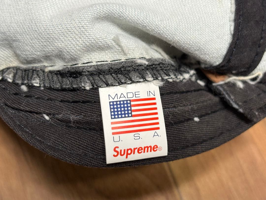 【美品・送料込】Supreme ボックスロゴ デニム キャンプキャップ 18AW