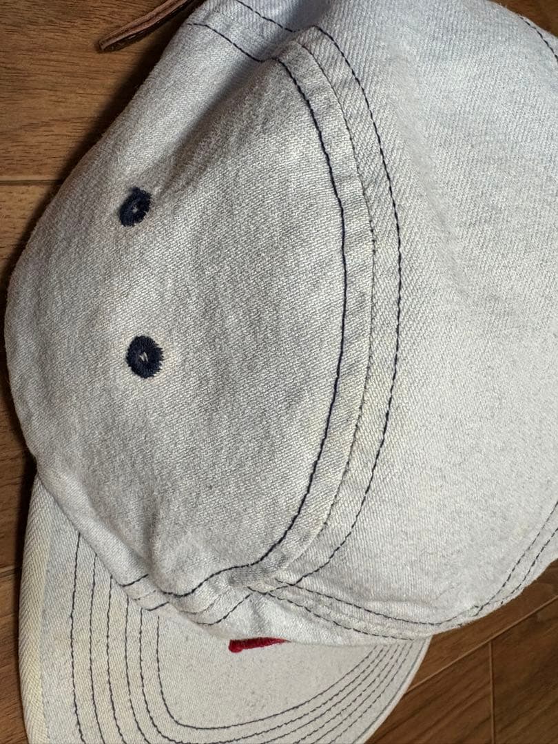 【美品・送料込】Supreme ボックスロゴ デニム キャンプキャップ 18AW