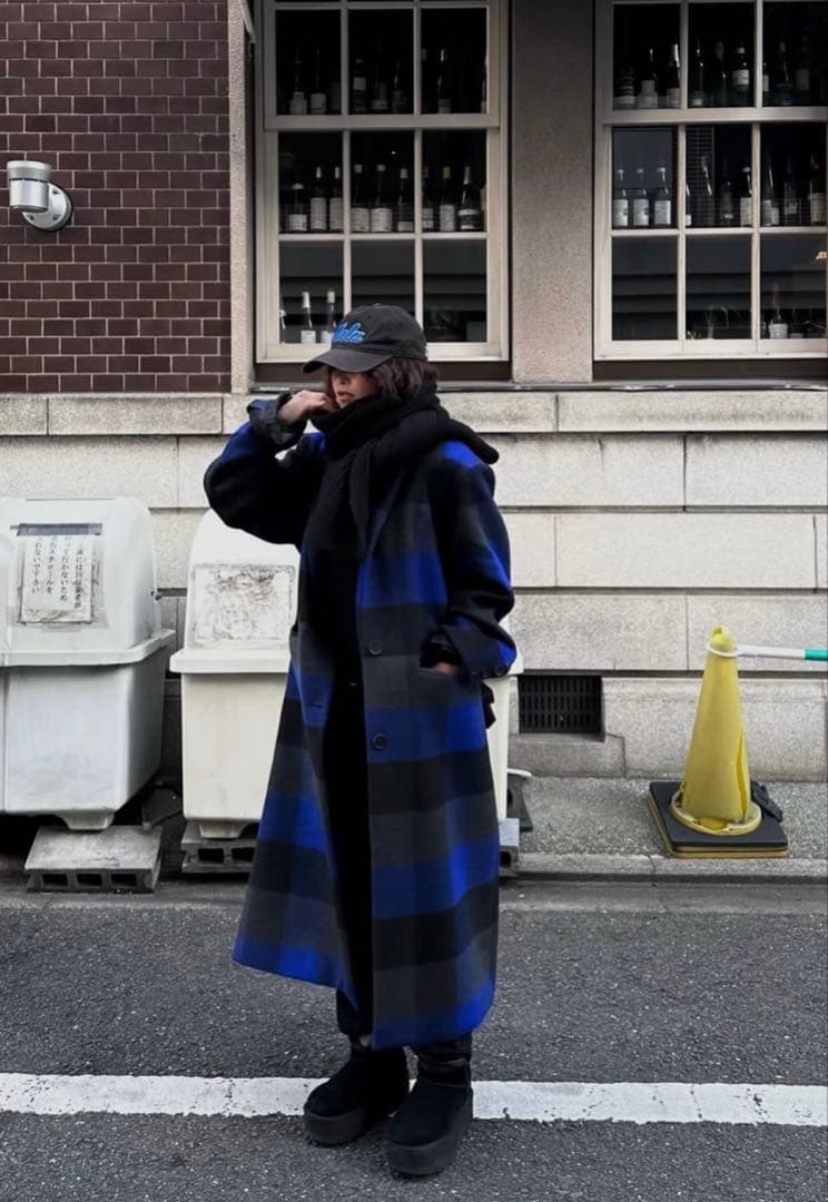 ok.soon / buffalo check wool coat / 未使用