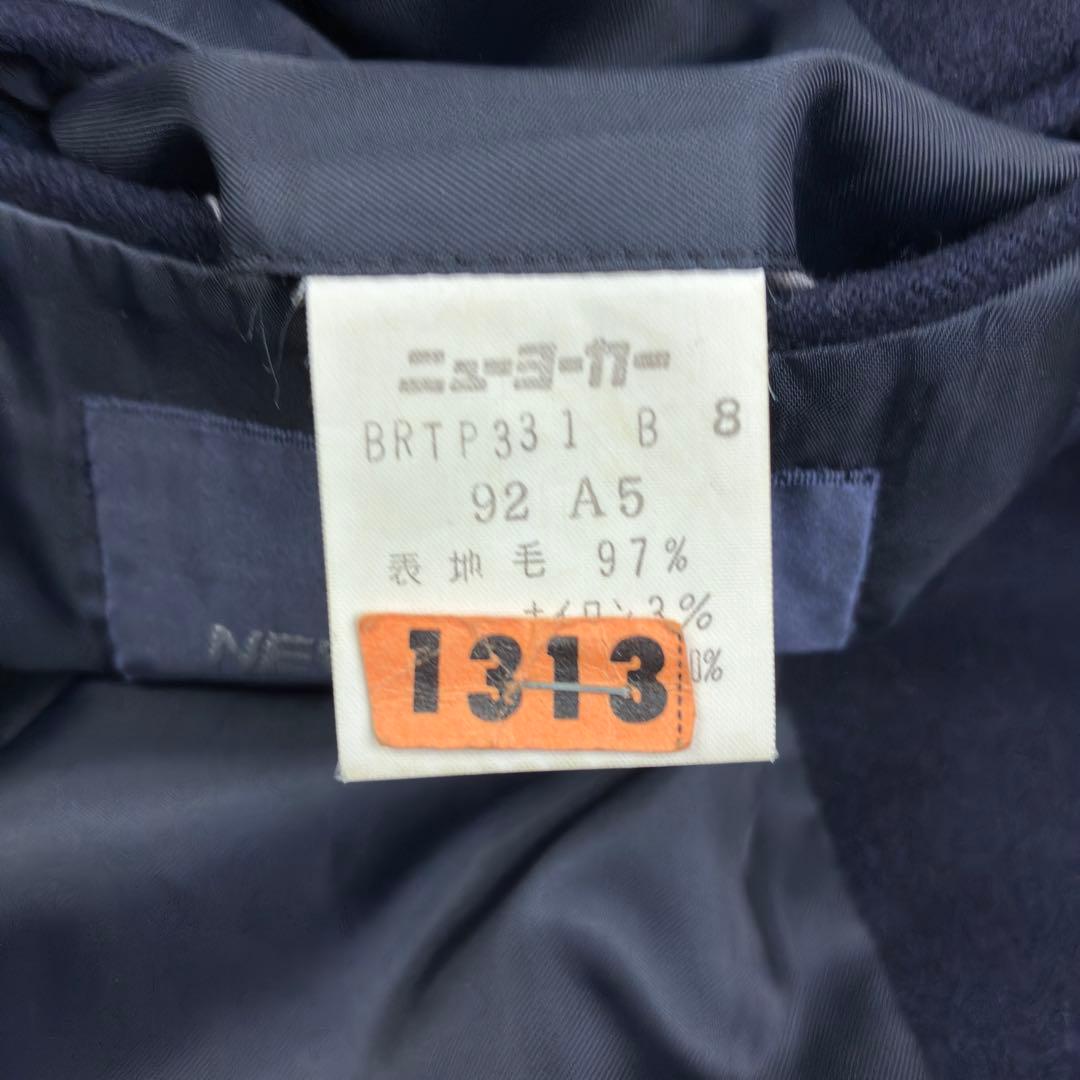 美品　ニューヨーカー　ウールフランネル　紺ブレザー　金ボタン　A5