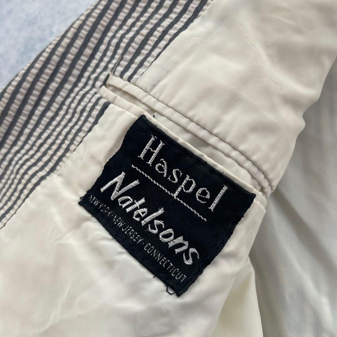 希少vintage HASPEL シアサッカー ストライプ テーラードジャケット