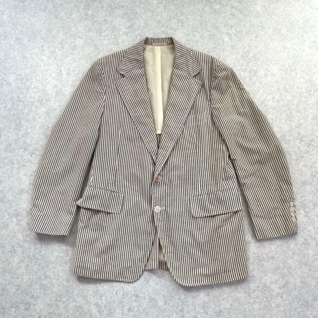 希少vintage HASPEL シアサッカー ストライプ テーラードジャケット