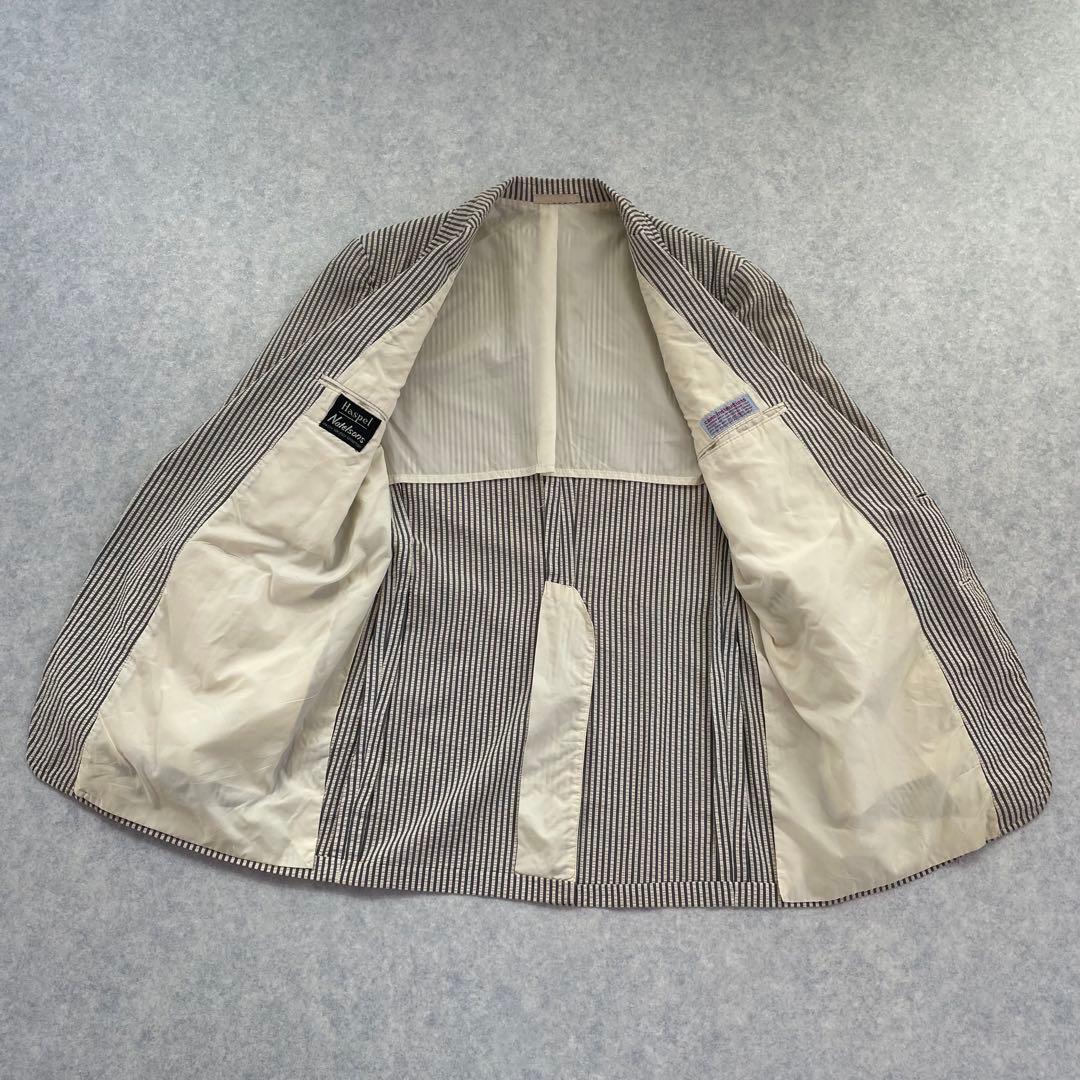 希少vintage HASPEL シアサッカー ストライプ テーラードジャケット