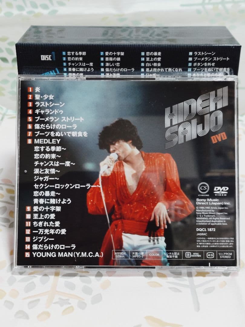 【美品】西城秀樹 絶叫・情熱 ・感激CD4+DVD1枚セット