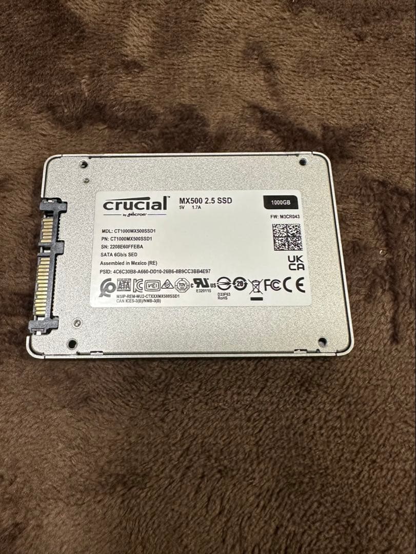 crucial MX500 2.5インチ SSD 1000GB