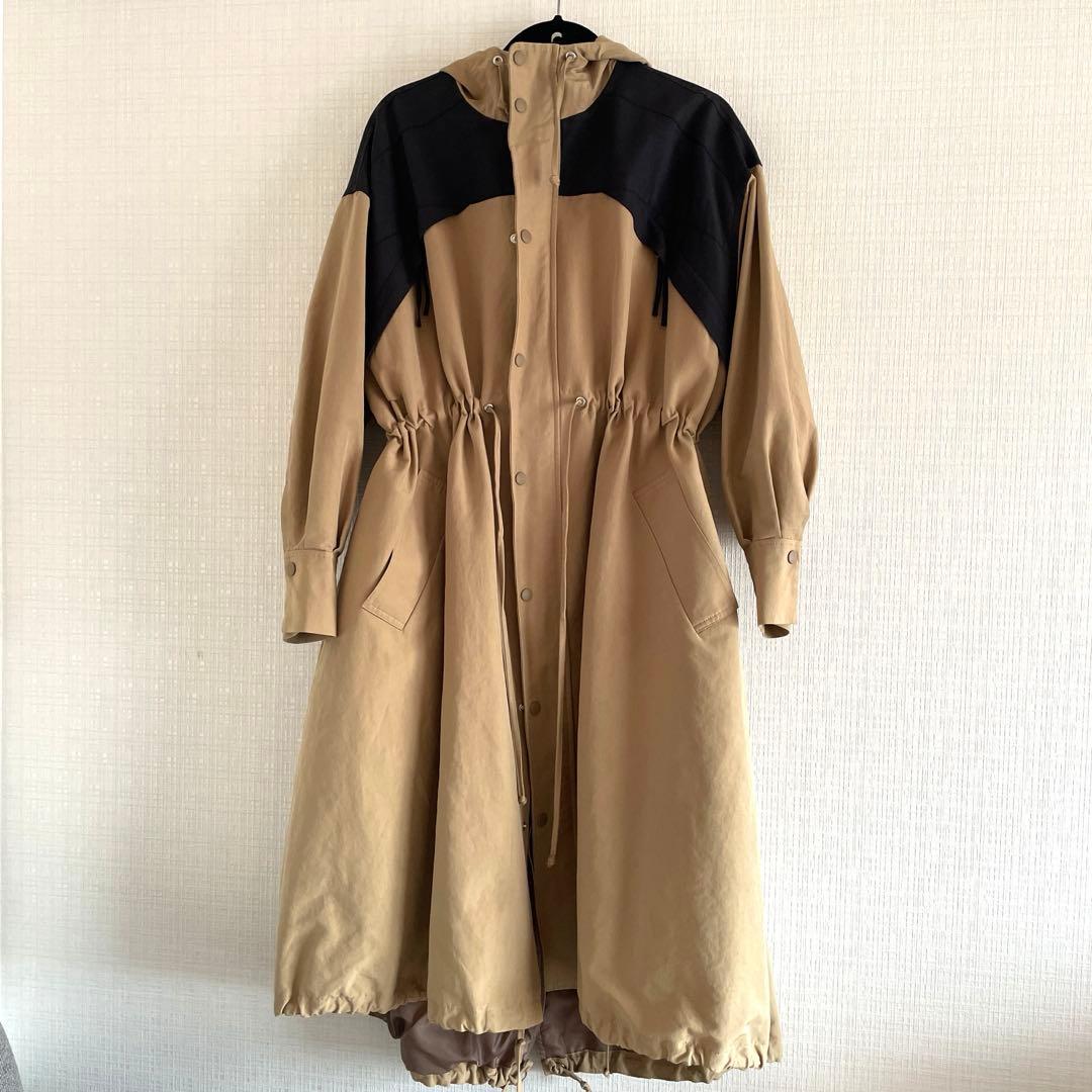 ETRE TOKYO バイカラーフードロングコート 定価38,900円
