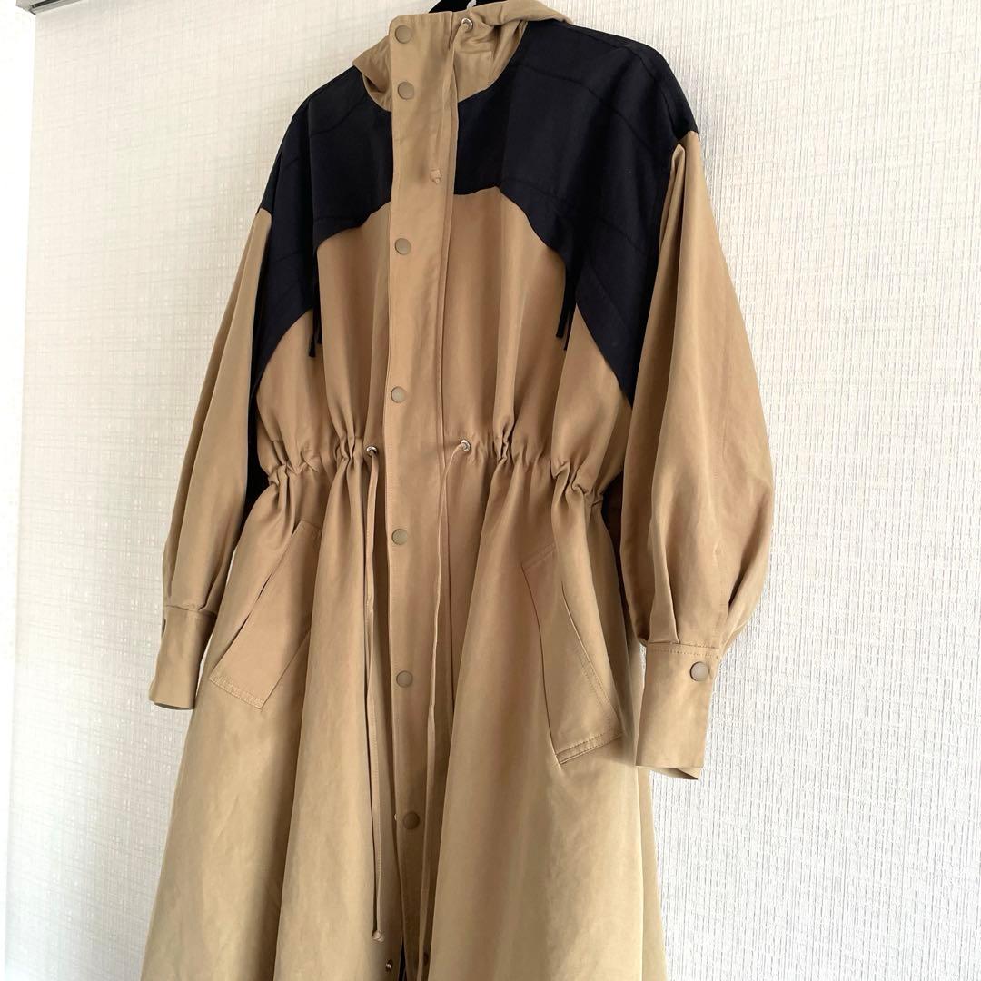 ETRE TOKYO バイカラーフードロングコート 定価38,900円