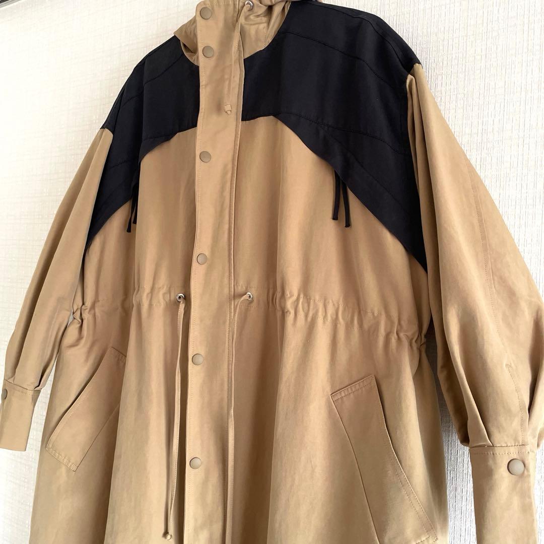 ETRE TOKYO バイカラーフードロングコート 定価38,900円