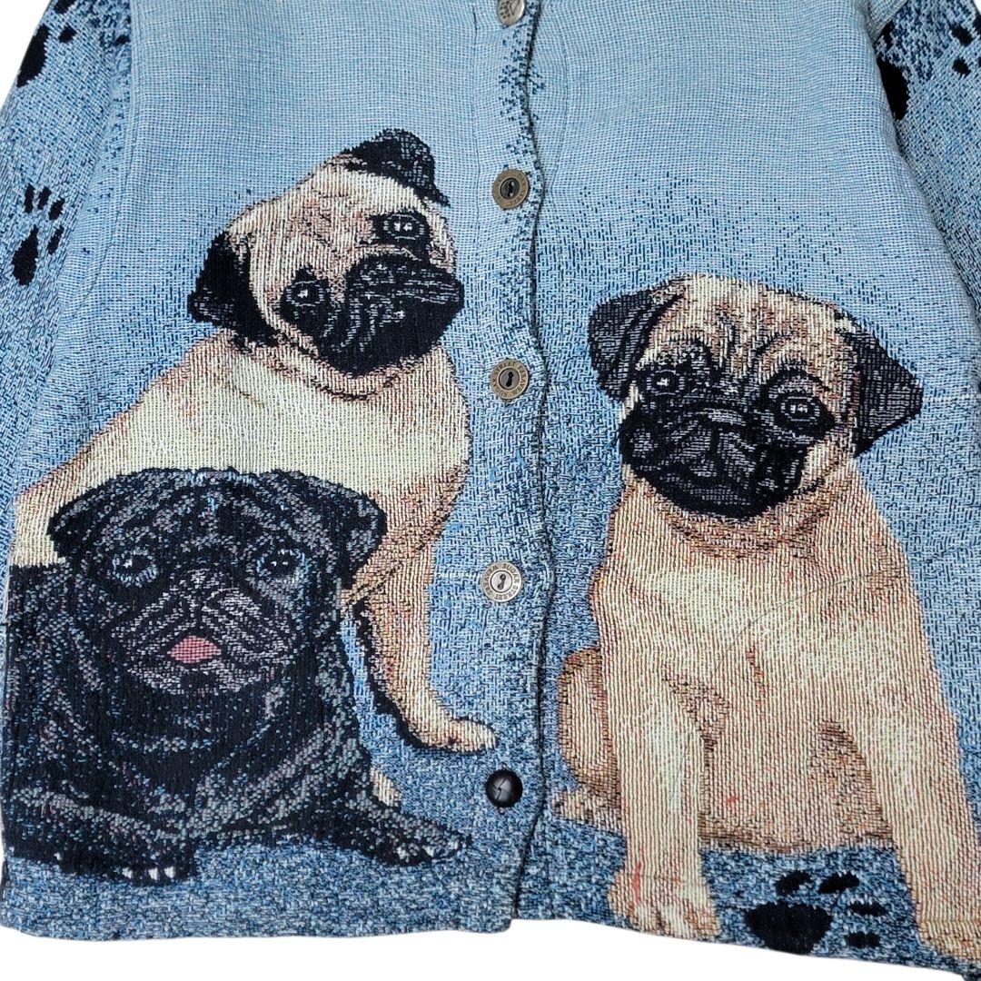希少 USA製 SUGAR STREET WEAVERS ゴブラン PUG パグ