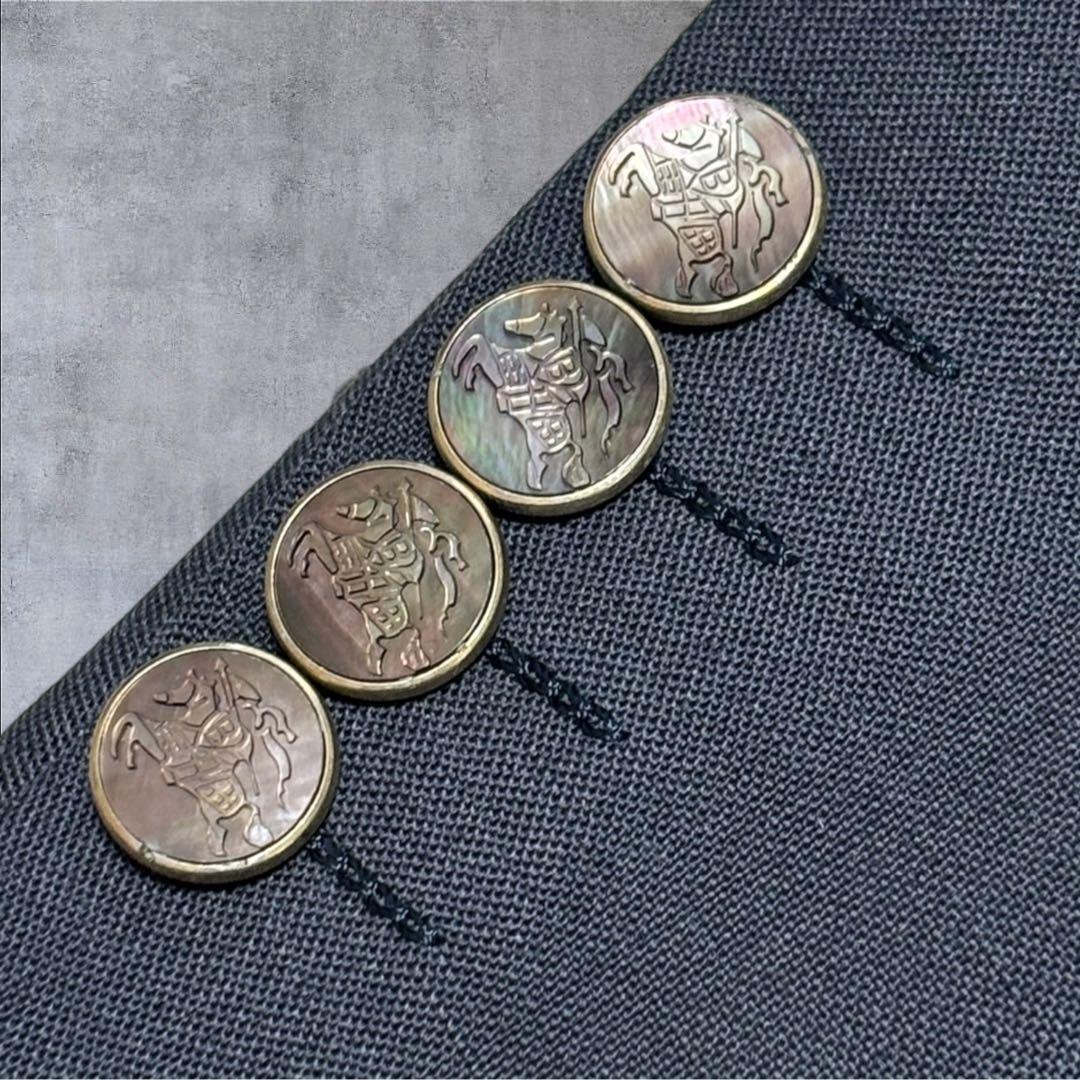 90s BURBERRYS ウール ダブルジャケット シャドーホース 銀ボタン