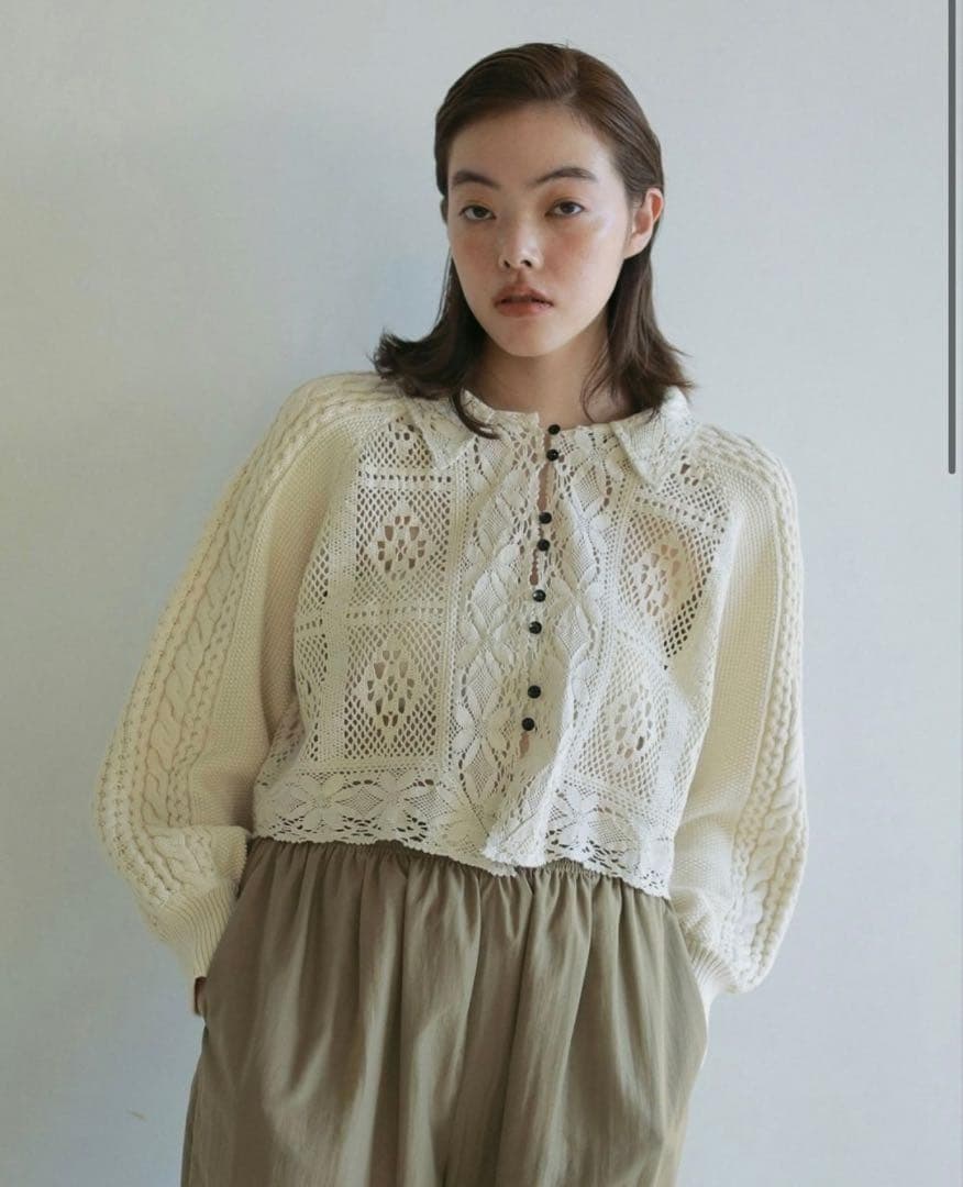 【最安値】Anuke Layered Lace Knit