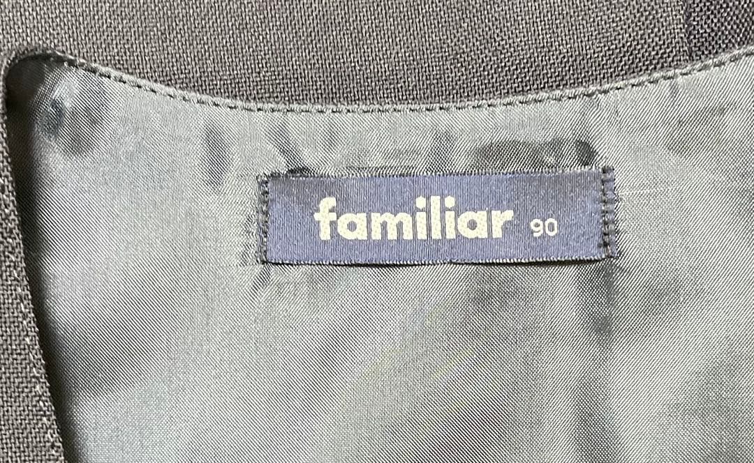 familiar の濃紺ワンピースと半袖襟付きシャツ　お受験