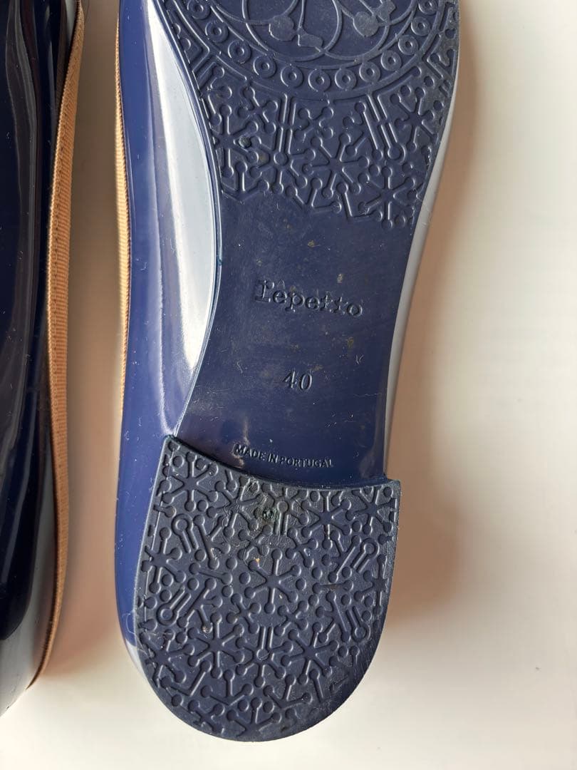 Repetto ネイビー レインシューズ 40(25.3センチ)