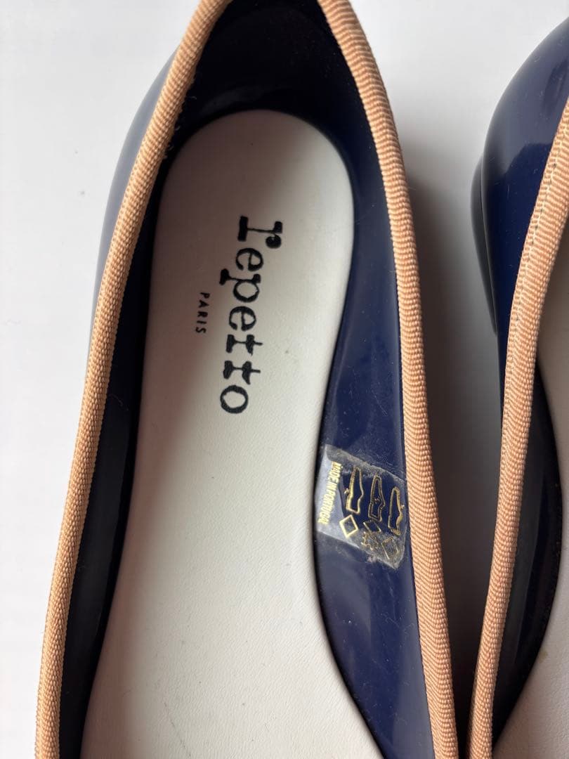Repetto ネイビー レインシューズ 40(25.3センチ)