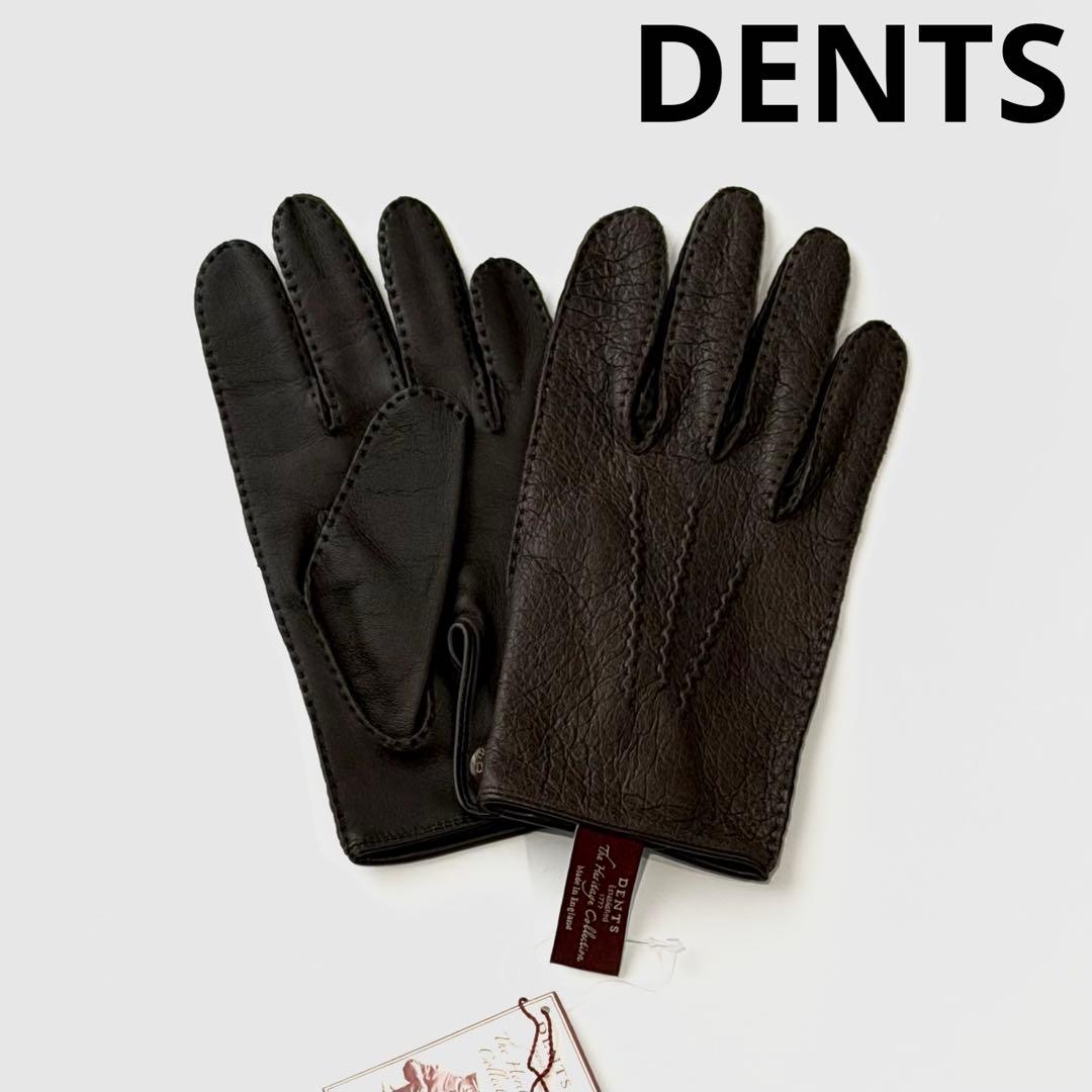 【未使用】DENTS デンツ ペッカリー レザー グローブ 手袋 アンライニング