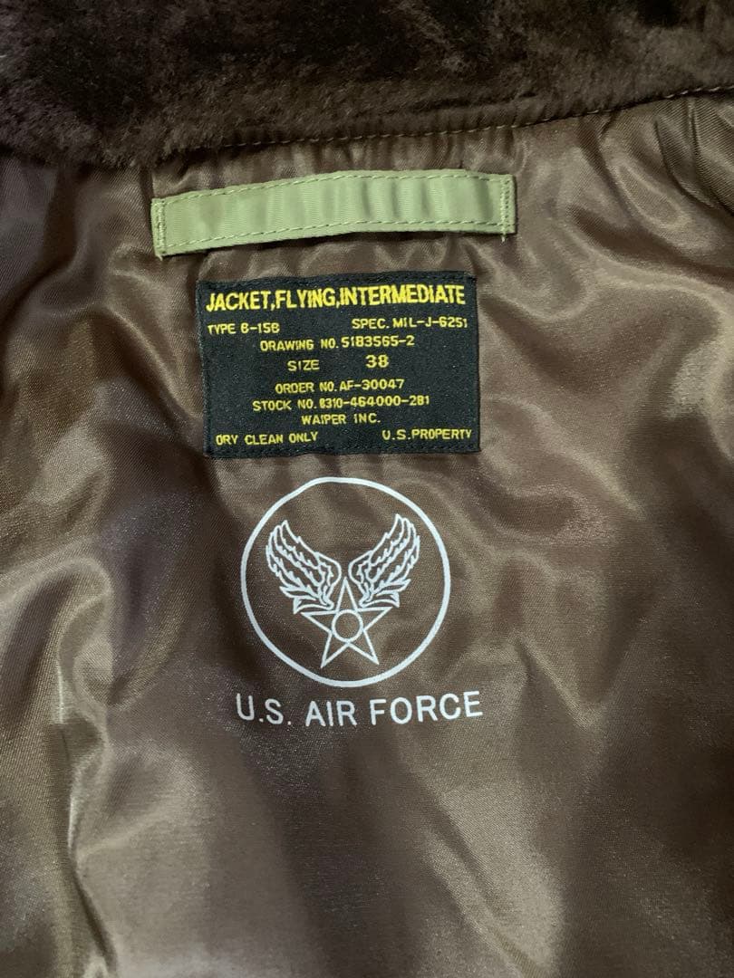 U.S.AIR FORCE B-15B フライトジャケット WAIPER.inc