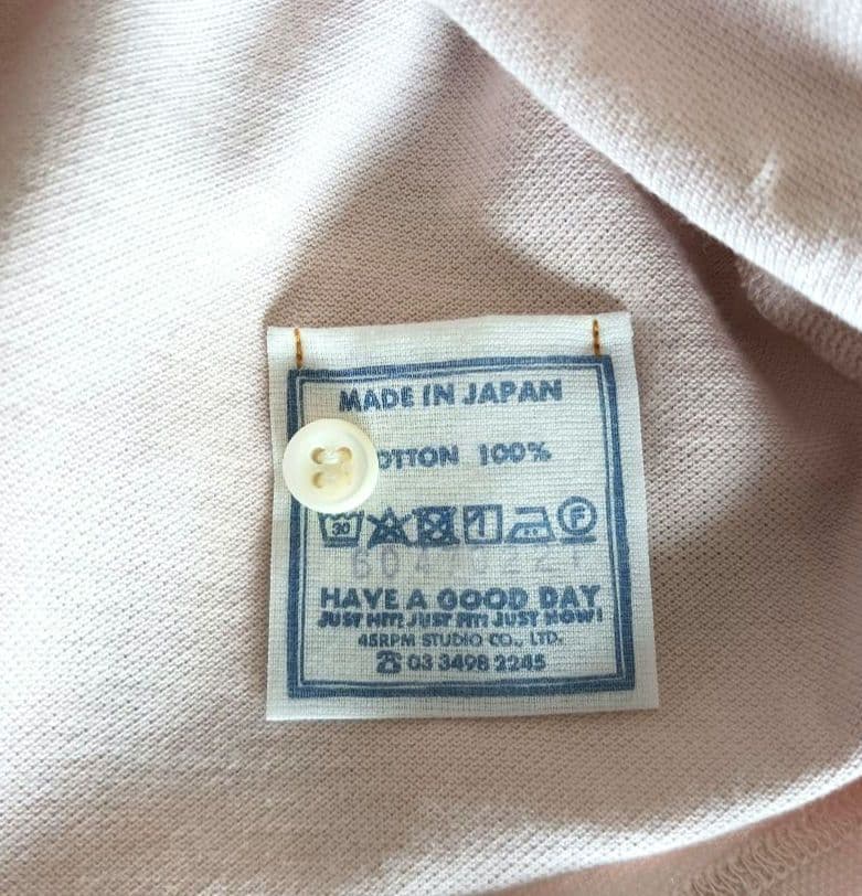 美品 45R 鹿の子ポロシャツ サイズ3 山桜 長袖